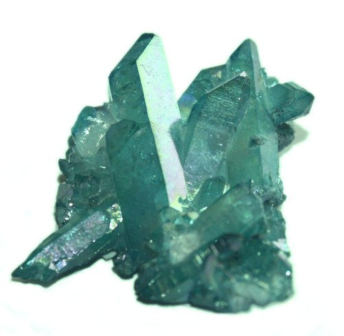 Trigonic Aqua Aura Healing Crystal Cluster