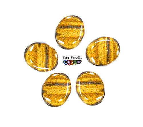 Gold Tigers Eye Oval Palm stone Cabochon 30-40mm Single piece