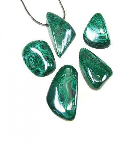 Malachite Drilled Tumble Stone