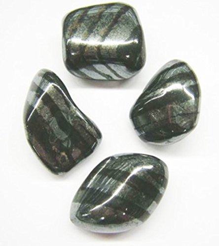 GeoFossils Hematite Banded Iron Ore Tumble Stone, an ancient, layered stone for grounding, strength, and clarity.
