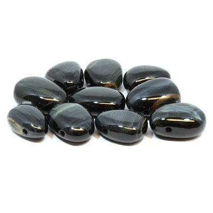 Blue Tiger Eye Drilled Tumble Stone