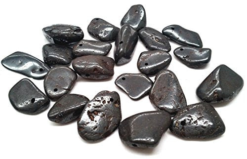 Drilled Magnetite Tumble Stone 20-25mm