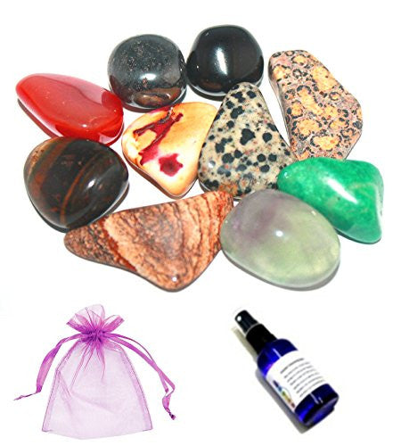 Crystal Tumble Stone Set of 10 Healing Crystal - (Kit 1/6)