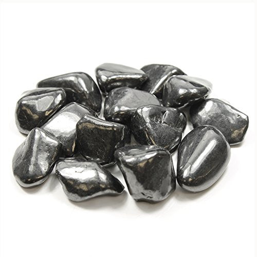 Shungite Drilled Tumble Stone