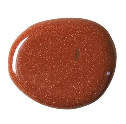 Red Goldstone Medium Oval Palm Stone