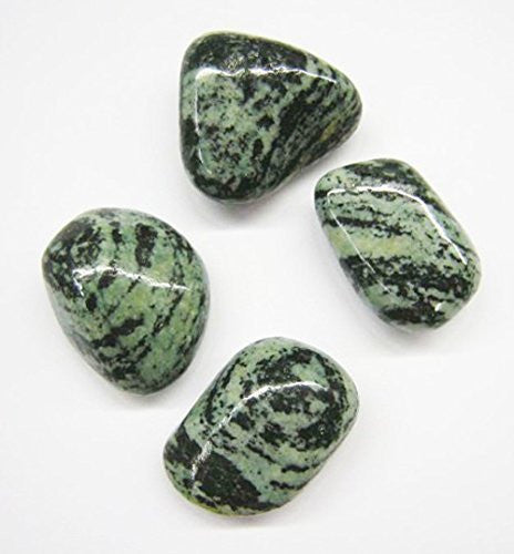 Green Snakeskin Jasper Polished Healing Crystal Tumble Stone