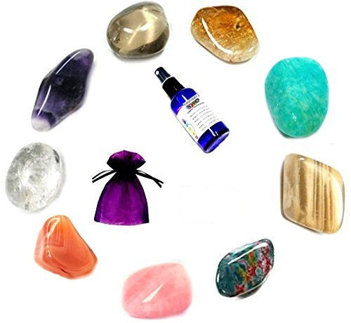 9 Healing Gemstones, Crystals And Minerals Kit