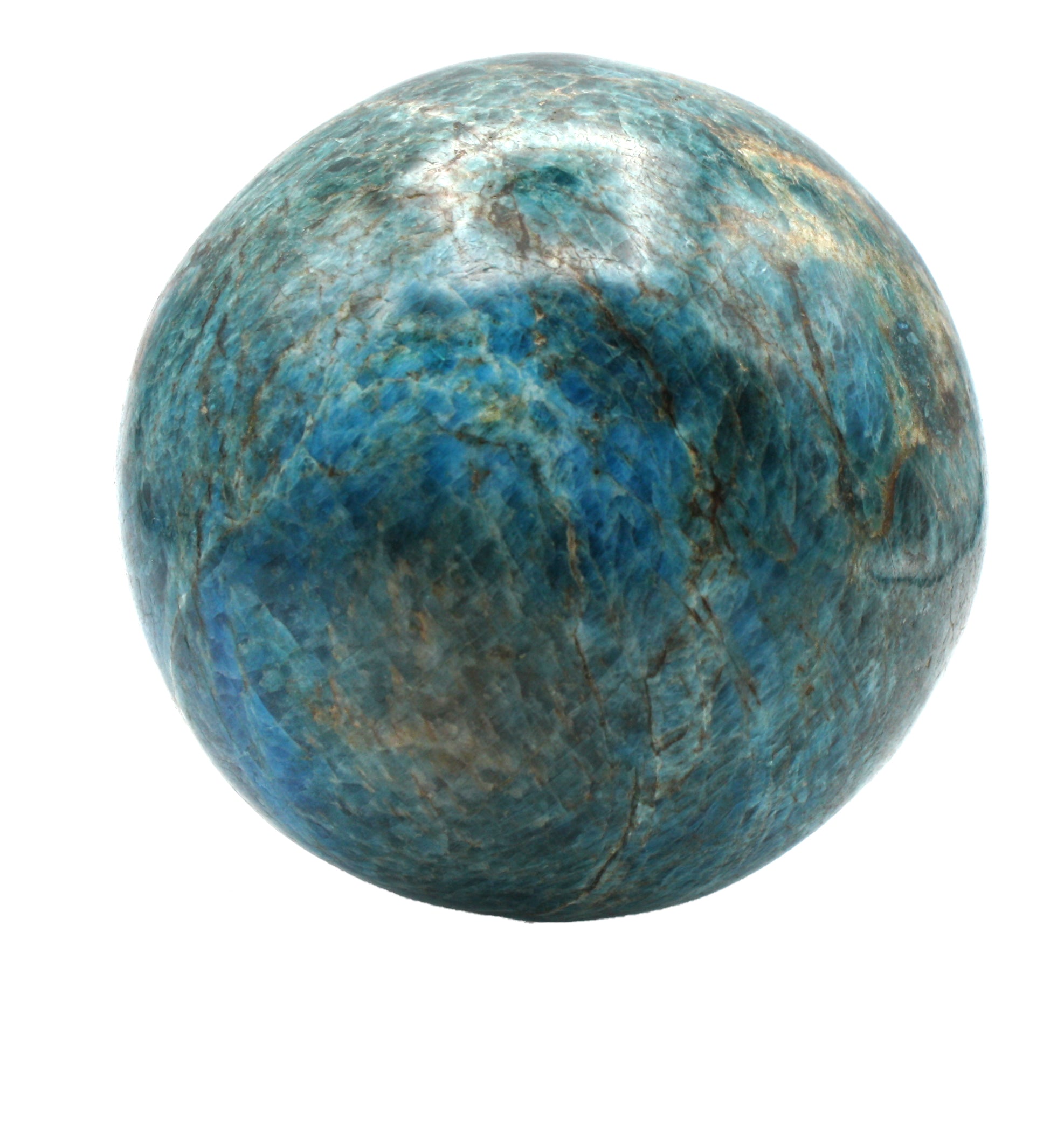 Blue and gold marble effect sphere