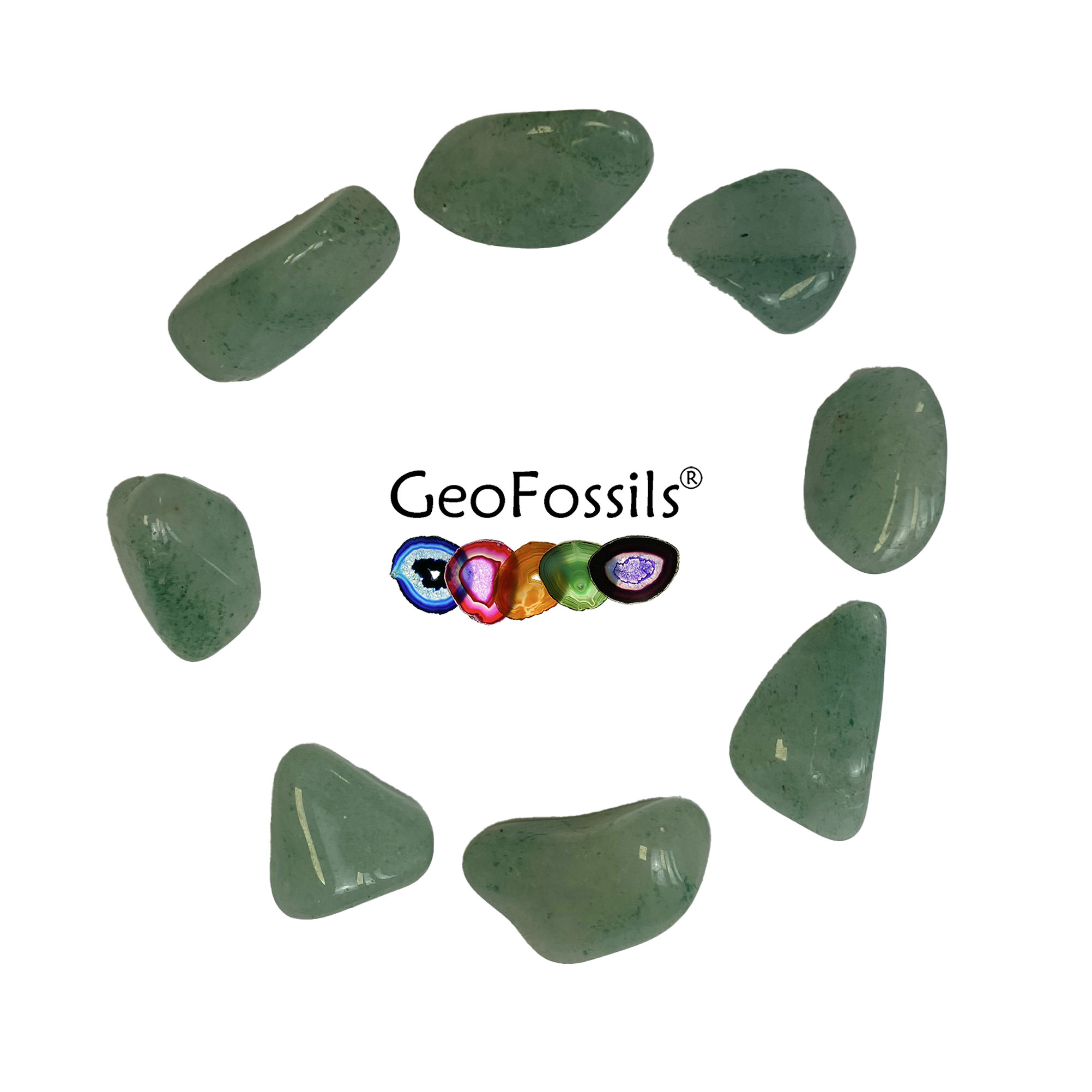 GeoFossils Green Aventurine Polished Tumble Stone Healing Crystals