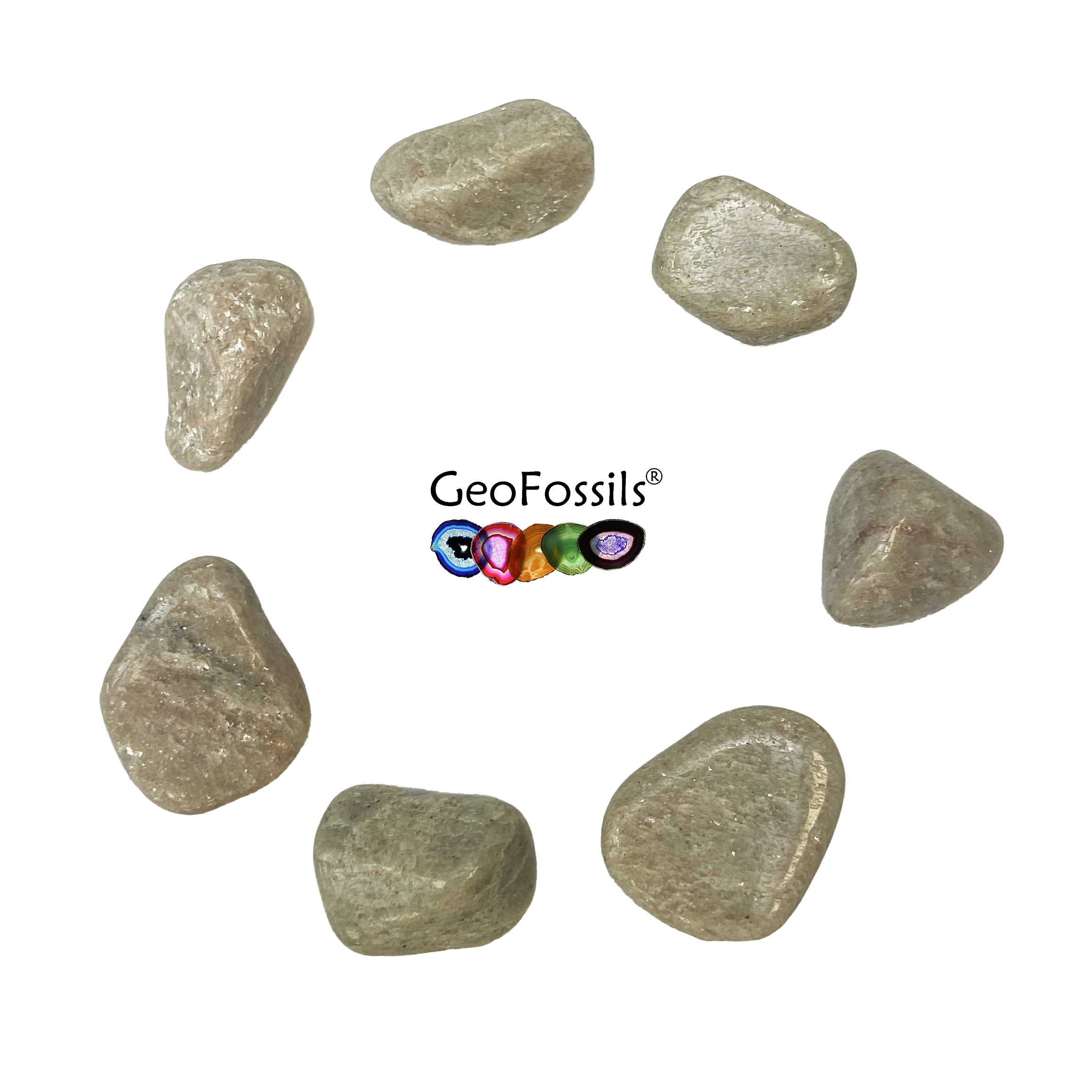 Geofossils Silver Aventurine Polished Healing Crystal Tumble Stone