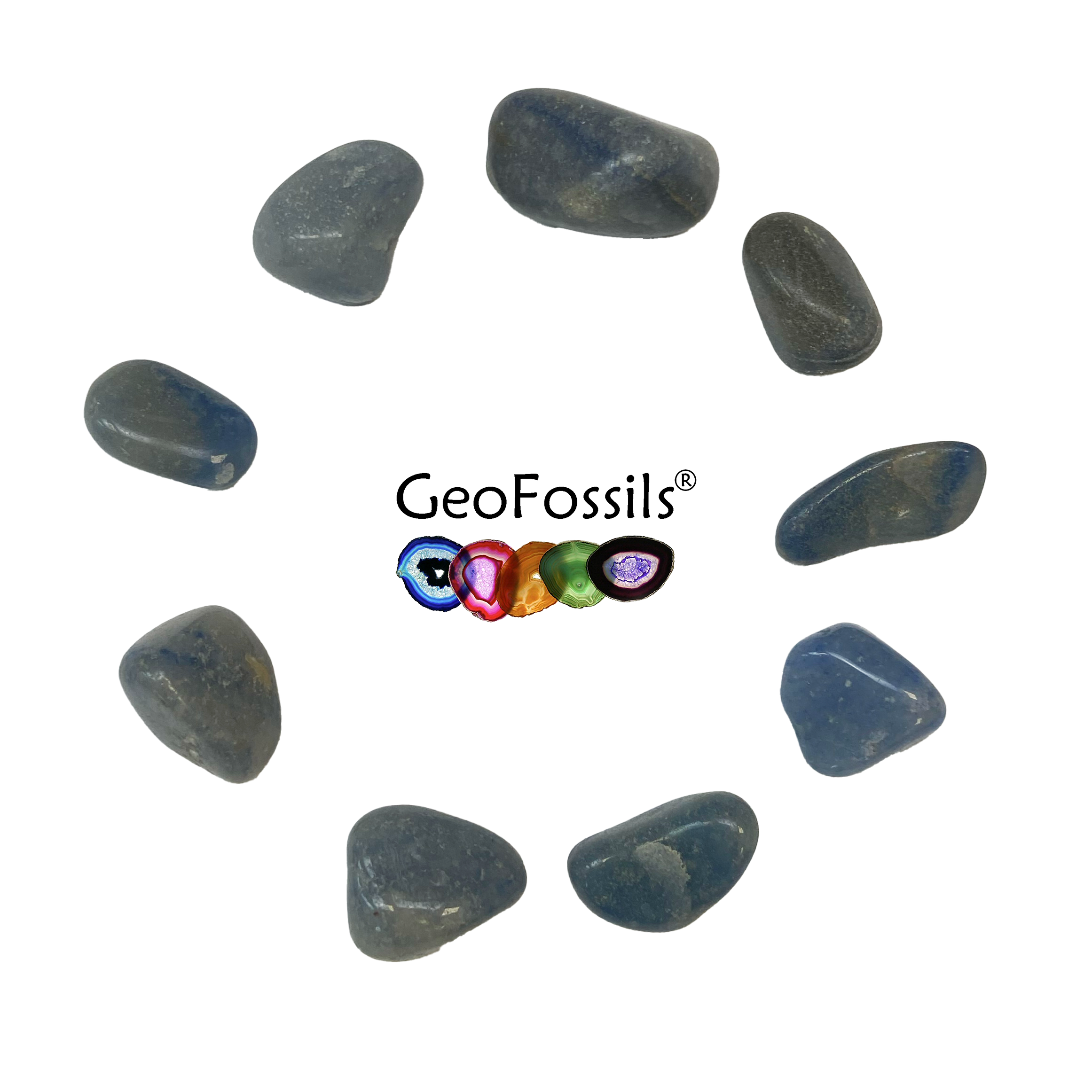 Geofossils Blue Quartz Tumblestones