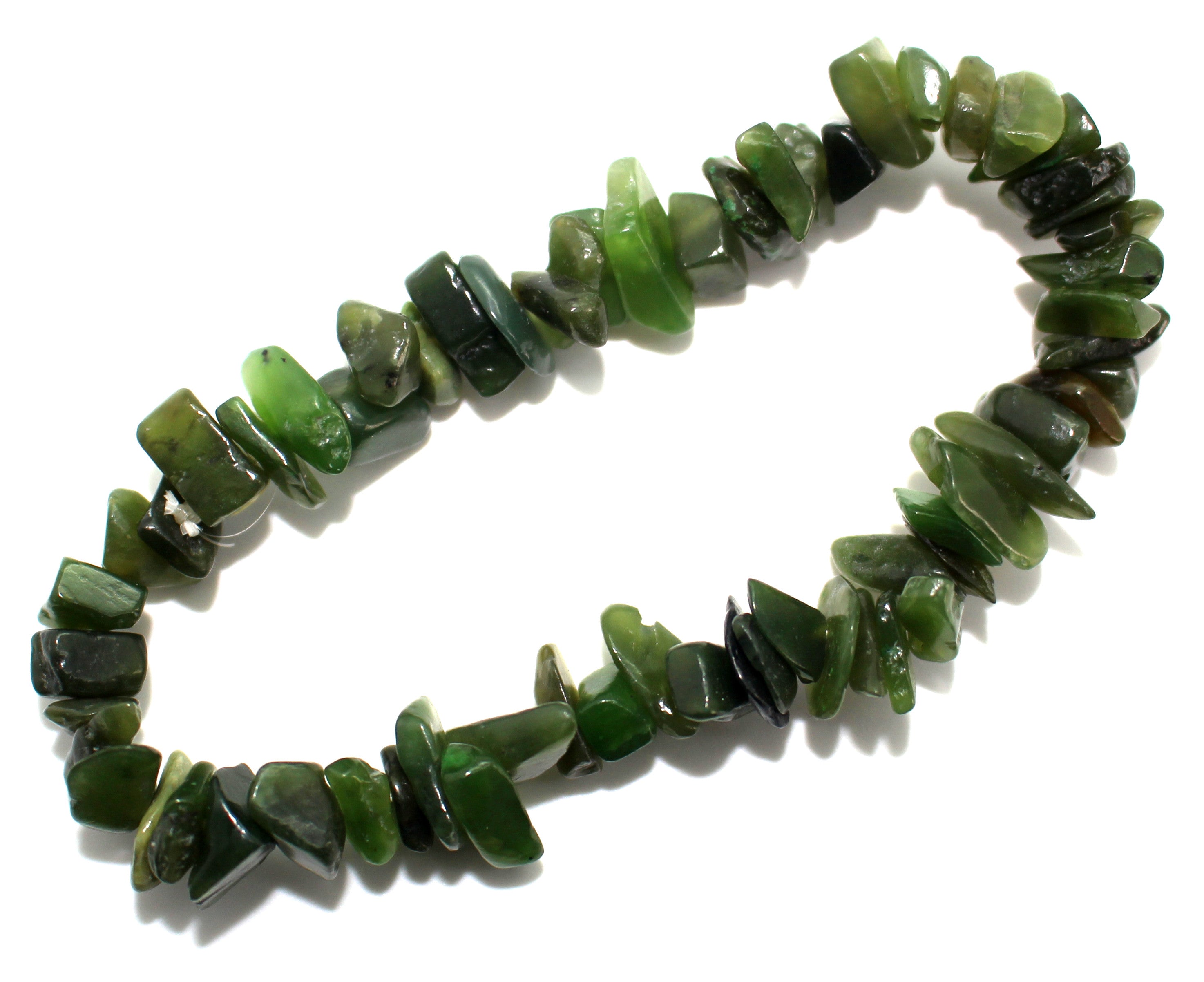 Nephrite Jade Gemchip Bracelet
