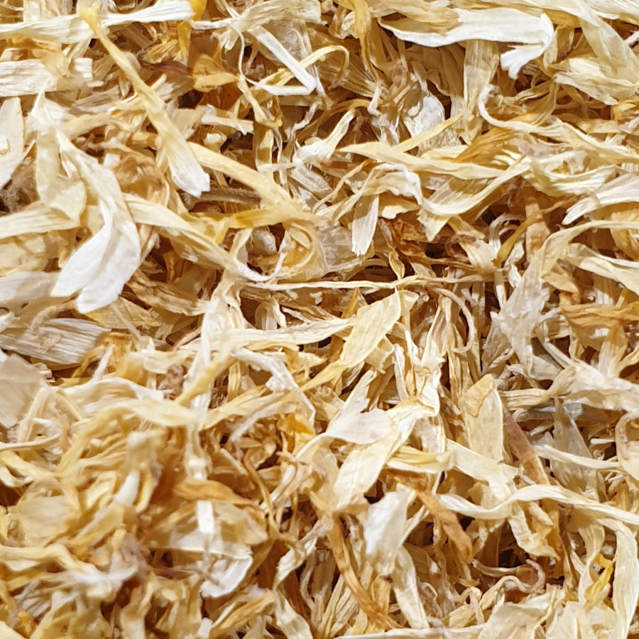 Calendula - Protection, legal matters, and psychic/spiritual powers. Pick at noon for comfort and strength. Place garlands of Calendula at doors to prevent evil from entering.