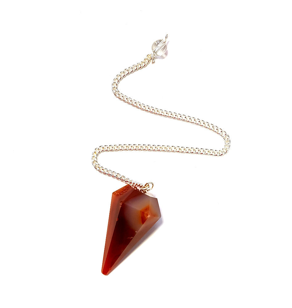 Faceted Carnelian Pendulum