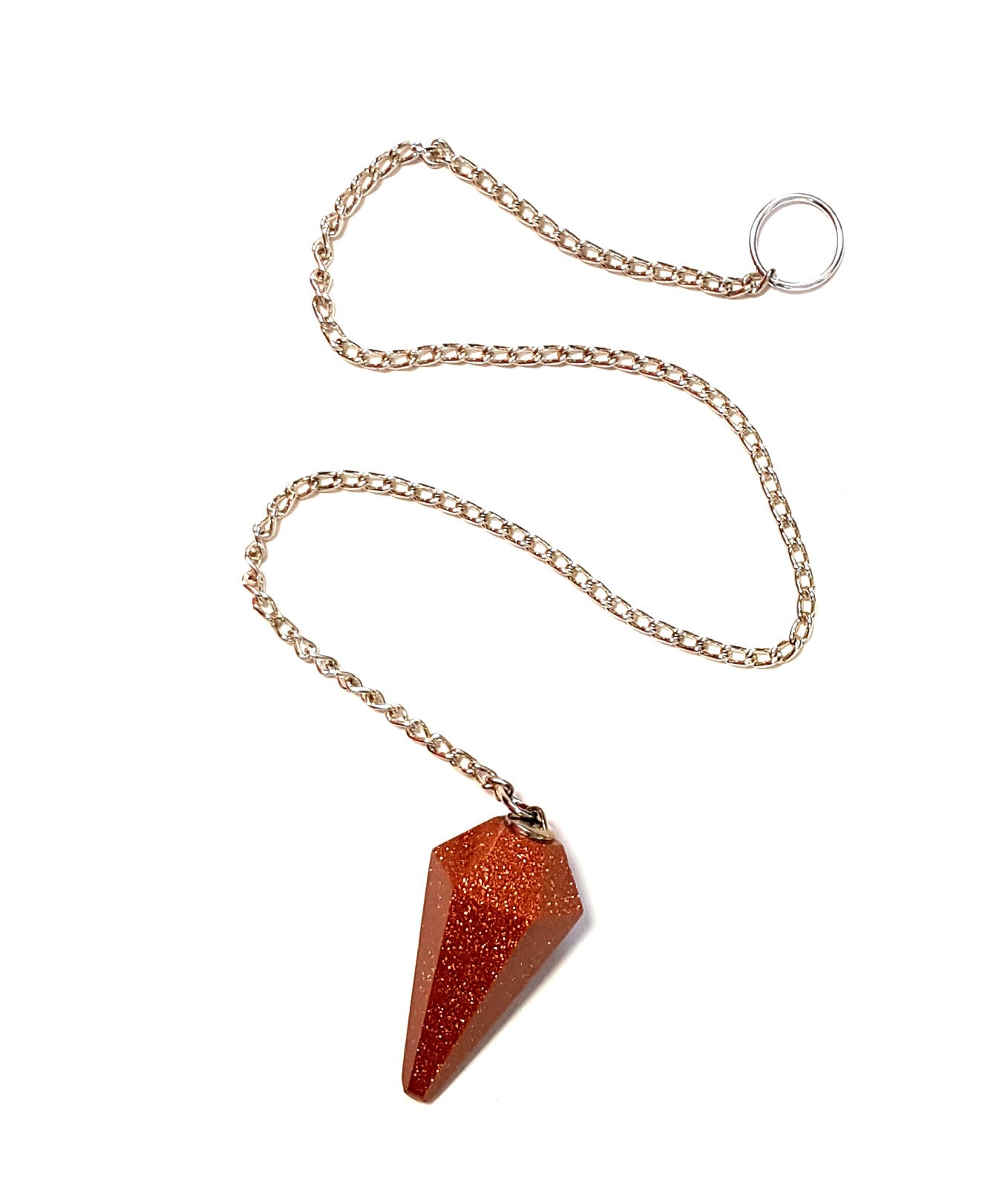 Faceted Goldstone (Red) Pendulum