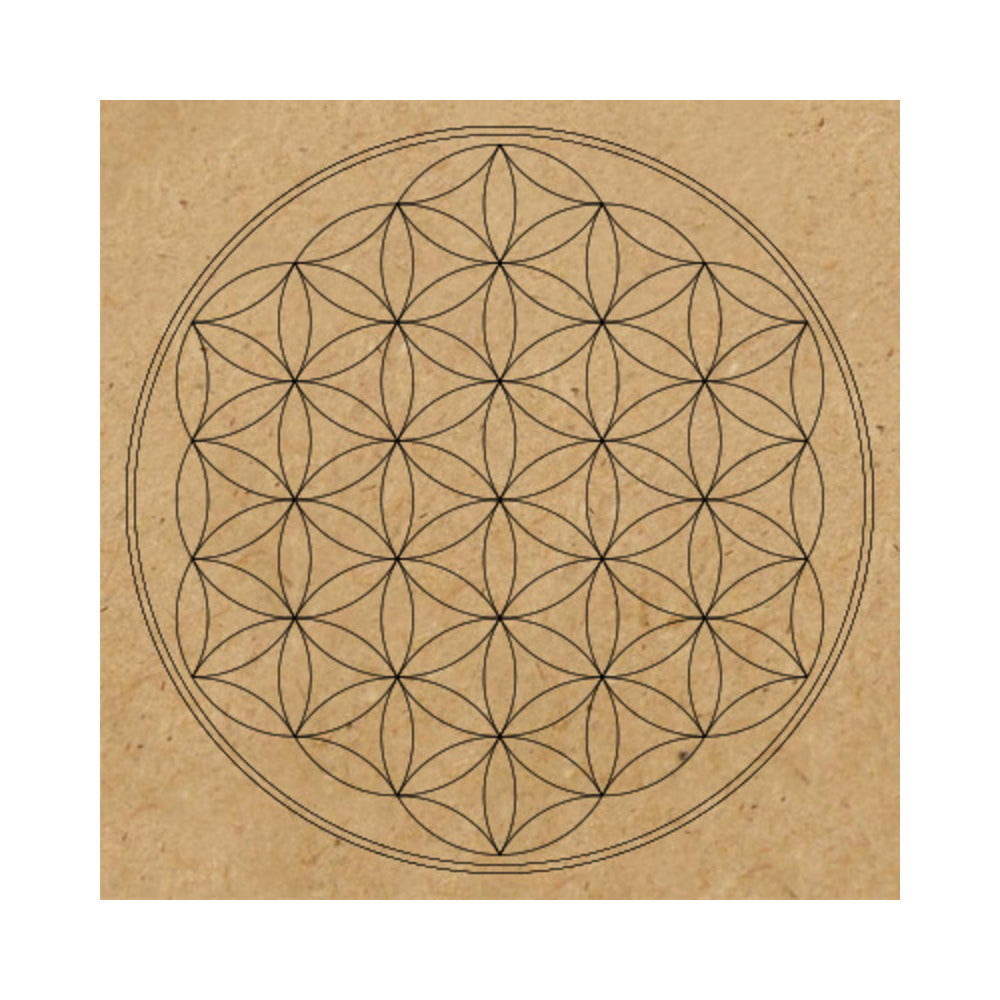 Leinuosen 4 Pcs 12 Inch Crystal Grid Board Sacred Geometry Wall