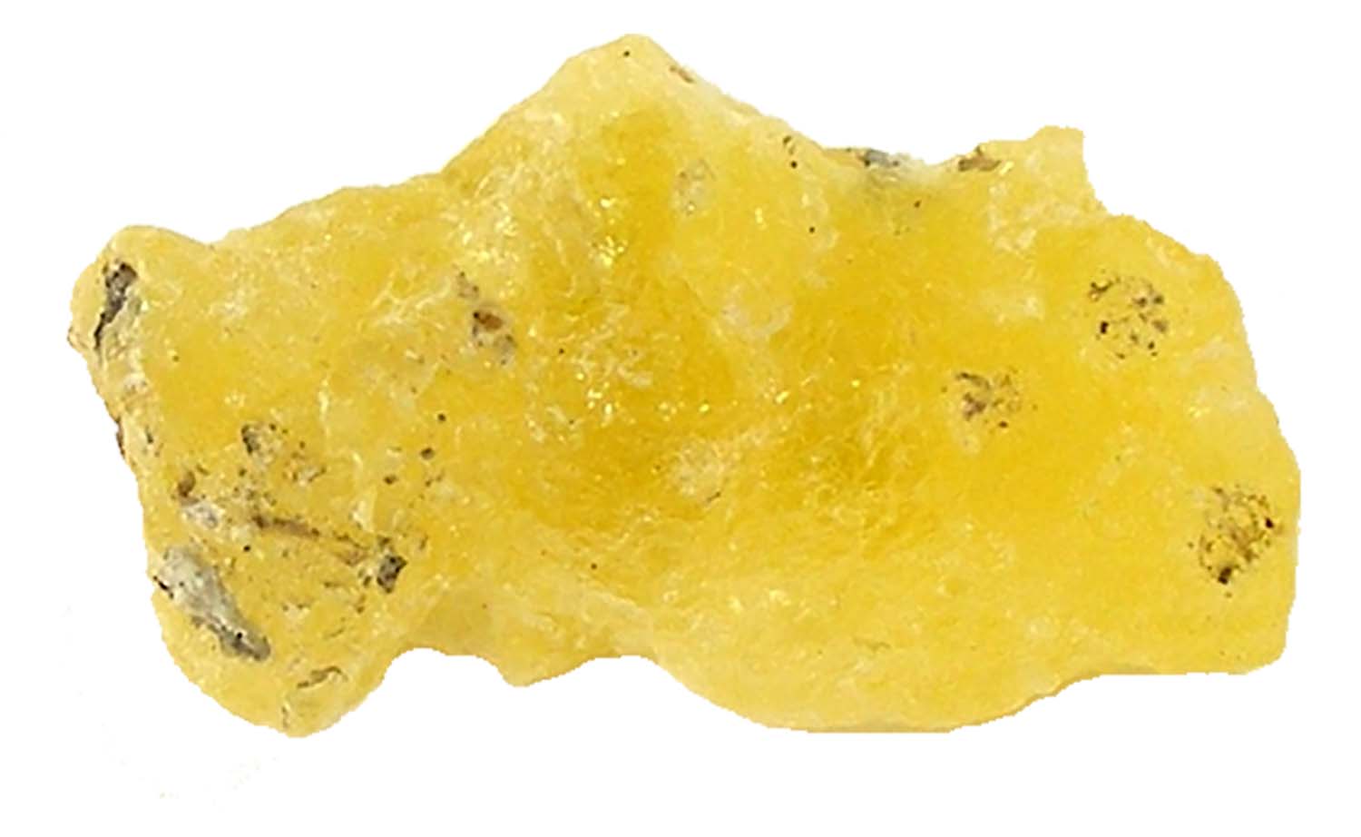 GeoFossils Brucite Yellow ideal crystal for Solar Plexus
