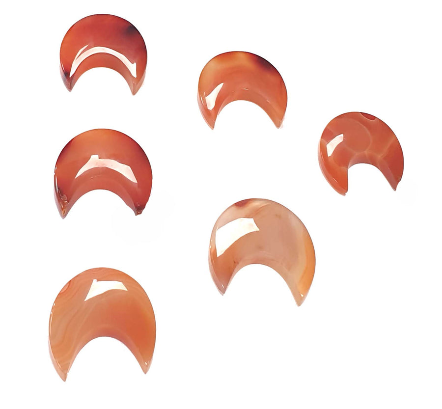 GeoFossils Handmade Carnelian Moon Healing Crystal