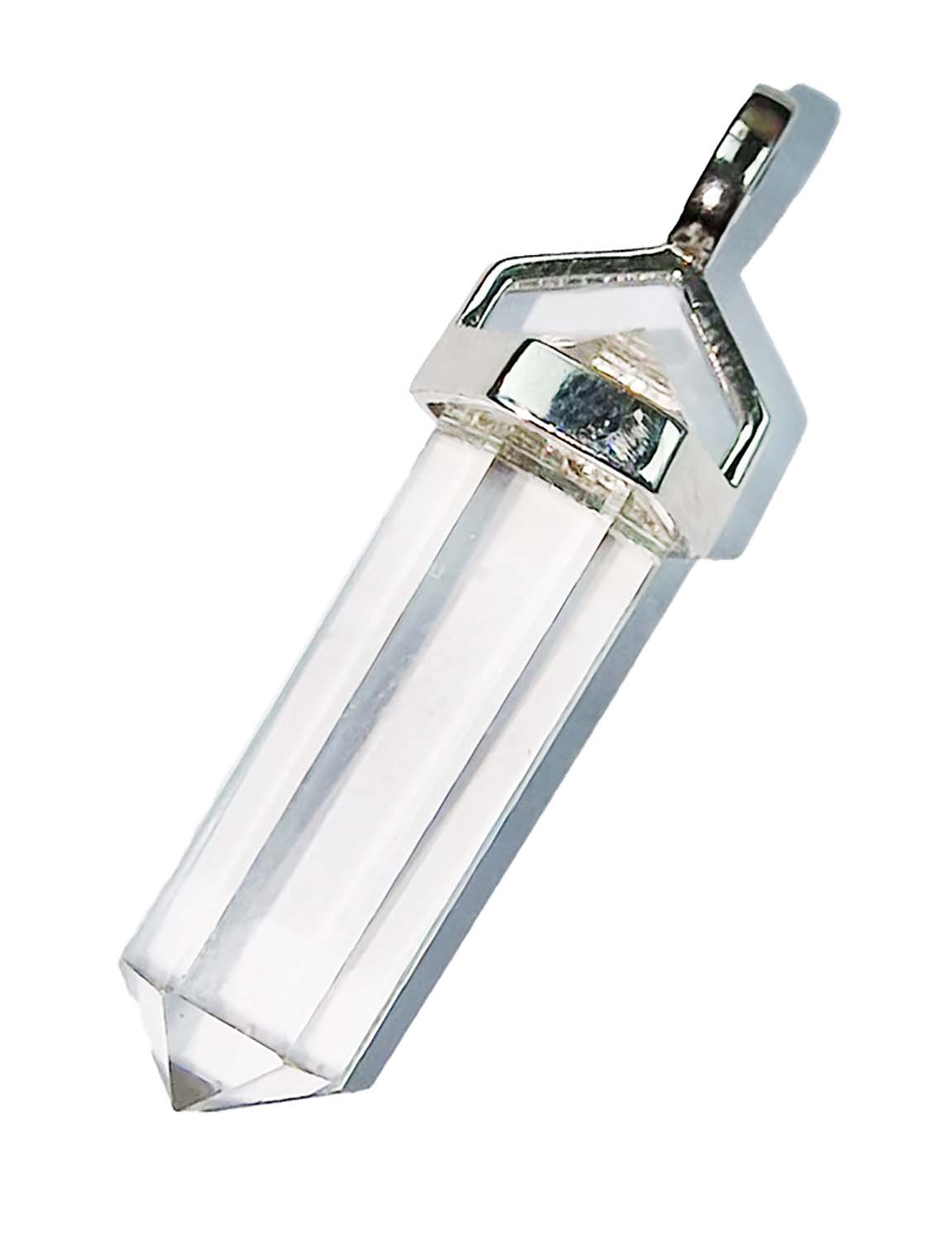 GeoFossils Crystal Quartz Double Terminated sterling silver Pendant