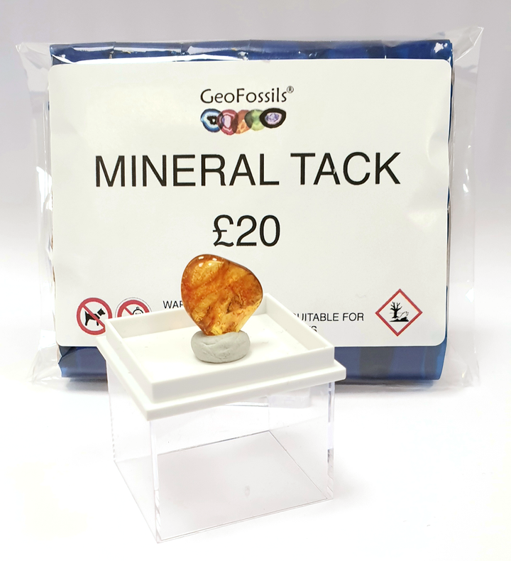 GeoFossils Mineral Tack – Chemically Inert Reusable Putty for Safe Crystal and Fossil Display