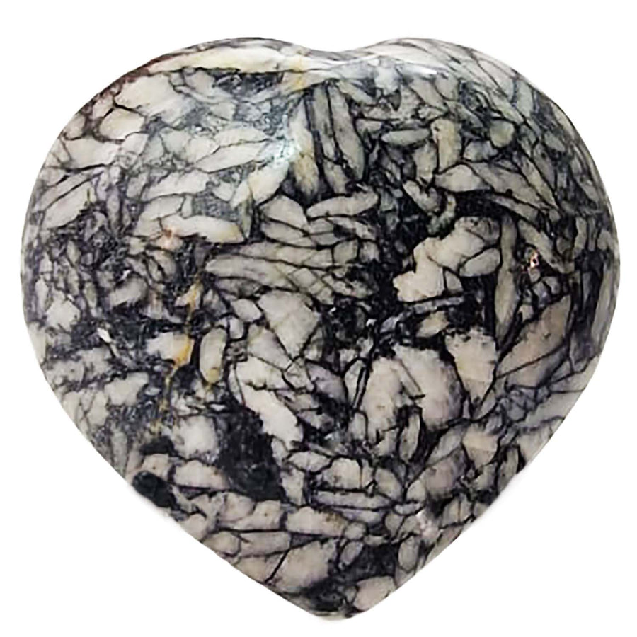 GeoFossils Pinolith Heart – Polished Marbled Crystal for Emotional Calm, Compassion and Grounded Healing