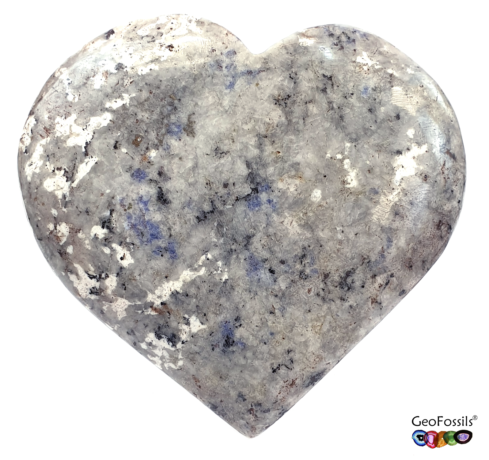 GeoFossils Sapphire in Feldspar Heart 17
