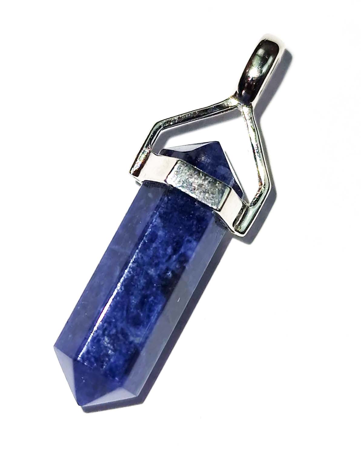 GeoFossils Sodalite Sterling Silver Double Terminated Pendant