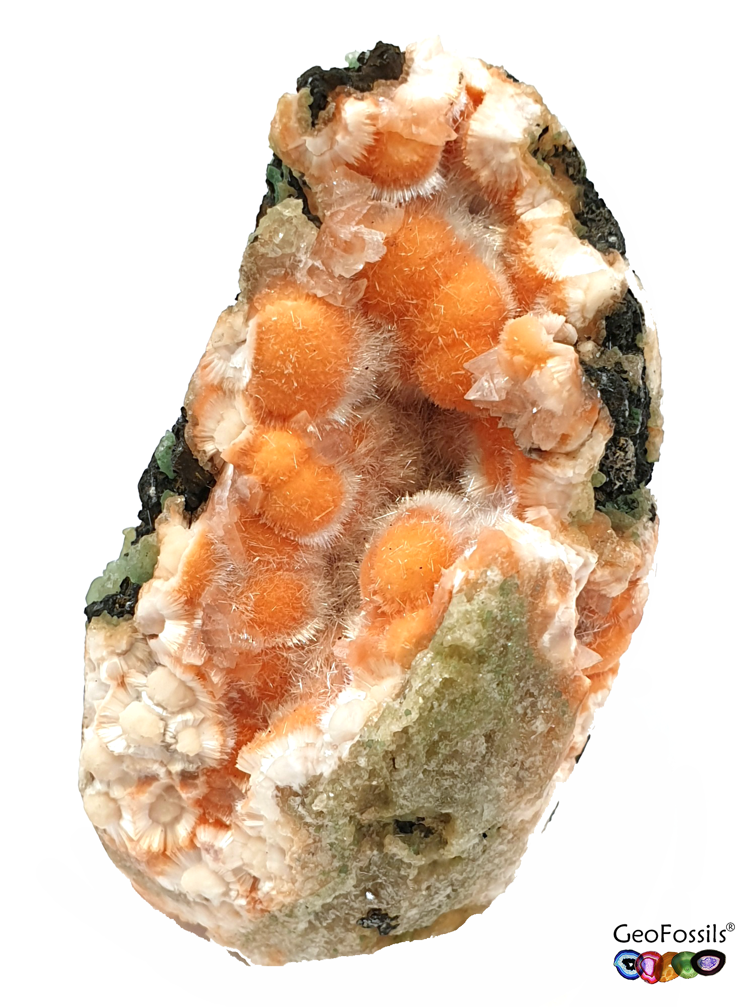 GeoFossils Thomsonite with Mesolite and Apophyllite