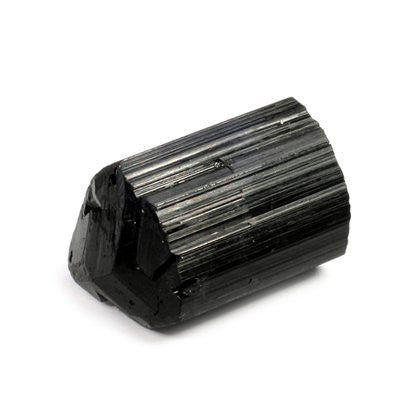 GeoFossils Black Tourmaline (Schorl) Raw Chunk, a powerful protection crystal for grounding and energetic shielding.