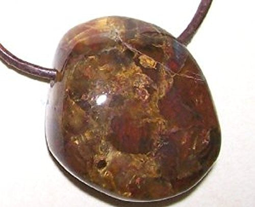 Pietersite side-drilled crystal featuring shimmering fibrous inclusions in deep earthy tones. Helps with focus, willpower, and spiritual journeying. A dynamic choice for custom jewellery and energetic alignment.