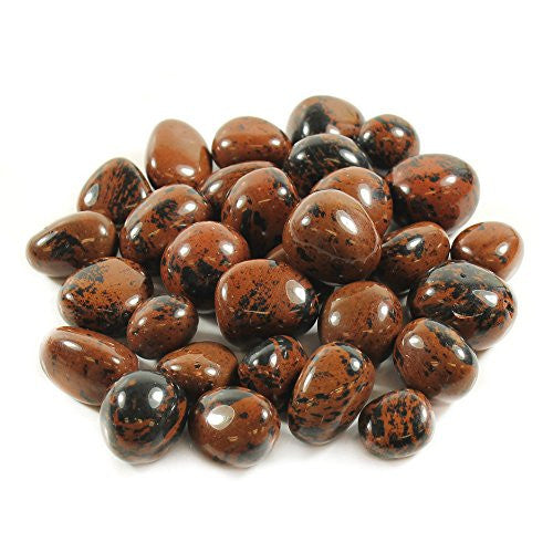 Mahogany Obsidian Tumble Stone – Grounding Crystal for Strength, Protection & Emotional Release – polished tumble stone for crystal healing and meditation