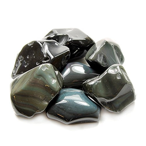 Rainbow Obsidian Tumble Stone – Protective Crystal for Emotional Healing, Clarity & Heart Balance – polished tumble stone for crystal healing and meditation