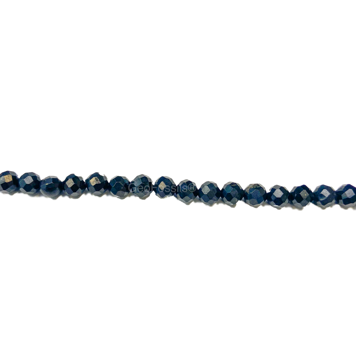 6mm Shungite AA faceted beads – mid-sized black crystals for EMF protection and grounding