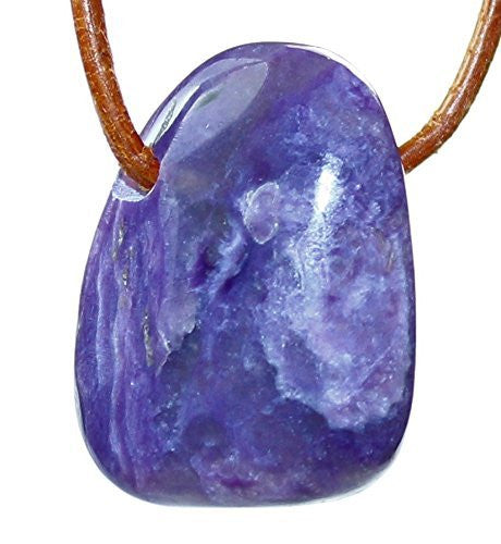 GeoFossils Charoite Tumble Stone, a rare violet and lilac crystal for transformation, emotional healing, and spiritual awakening.