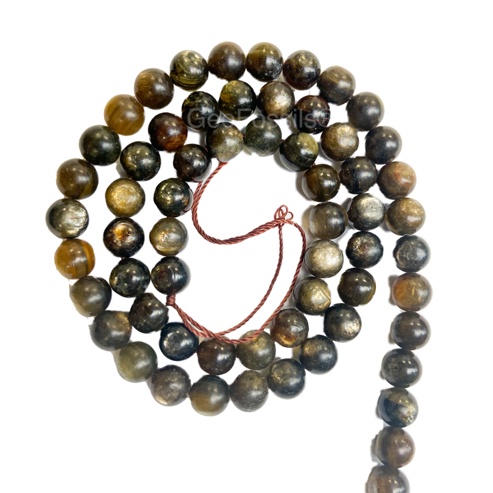 Geofossils Golden Mica AA String of Beads