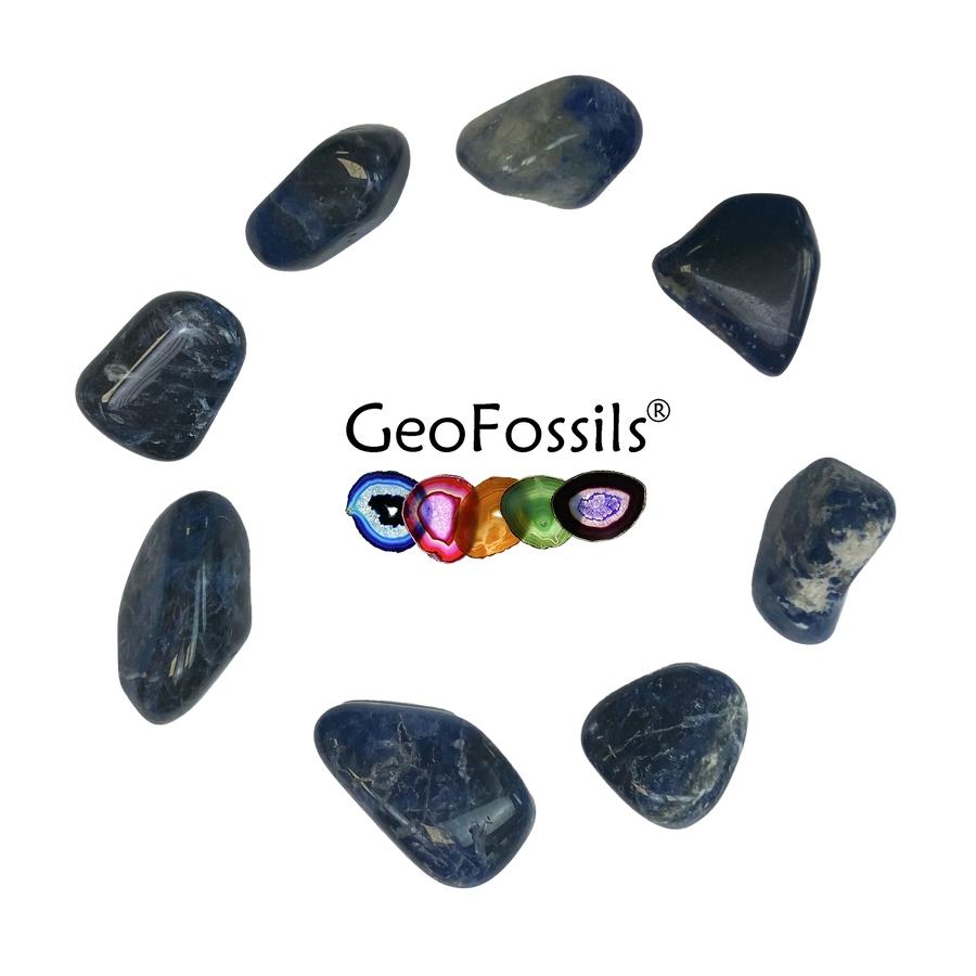Sodalite Tumble Stone – Insightful Crystal for Mental Clarity, Truth & Inner Calm – polished tumble stone for crystal healing and meditation