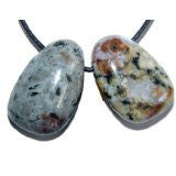 Polished Ocean Jasper crystal with side drill hole, featuring natural swirls and oceanic colours. Known to soothe stress, uplift mood, and support heart chakra healing. Perfect for mindful jewellery creation or everyday wear.