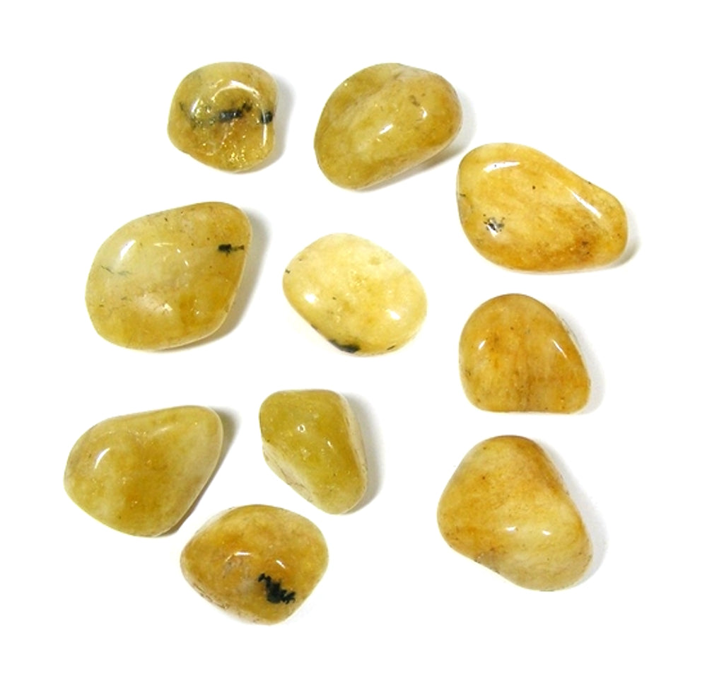 GeoFossils Golden Beryl (Heliodor) Tumble Stone, a radiant yellow crystal for clarity, confidence, and empowered manifestation.