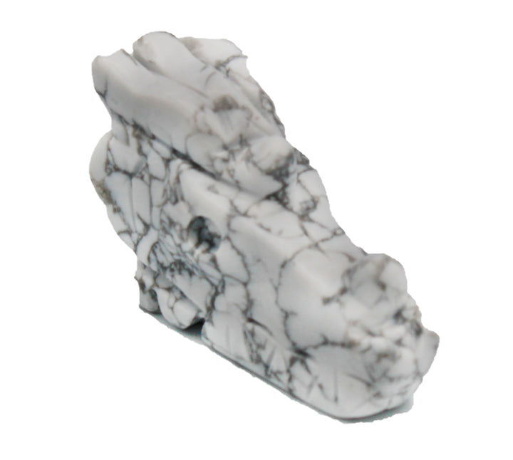 White, Angular with black marble effect