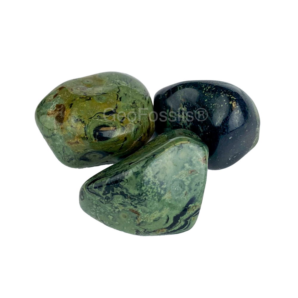 Geofossils Kambamba Jasper Drilled Polished Healing Crystal Tumble Stone