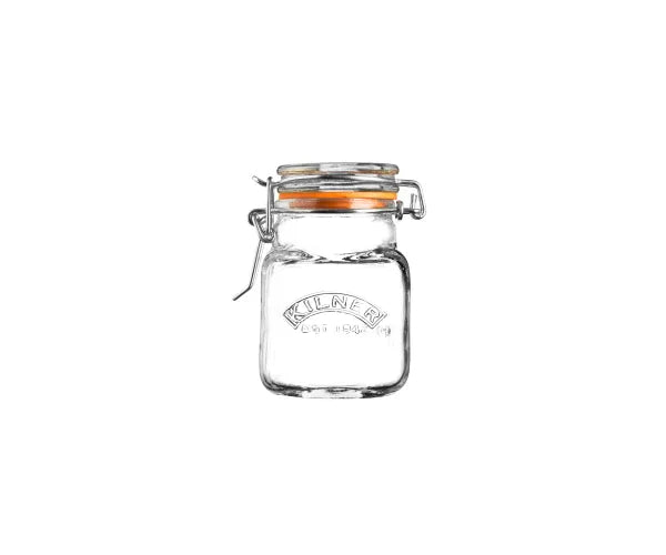 Kilner Vintage Square Glass Clip Top Airtight Jar