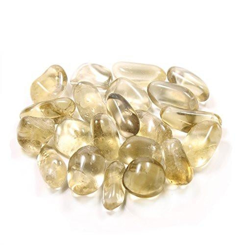 GeoFossils Natural Citrine Tumble Stone, a vibrant golden-yellow crystal for prosperity, confidence, and positive energy.