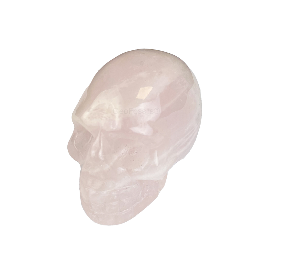Geofossils Rose Quartz Skull Healing Crystal