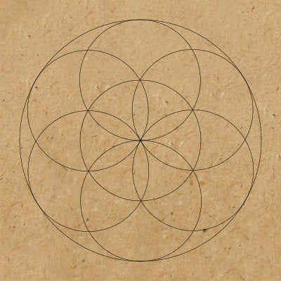 Sacred Geometry Wooden Crystal Grid Plate - Seed of Life