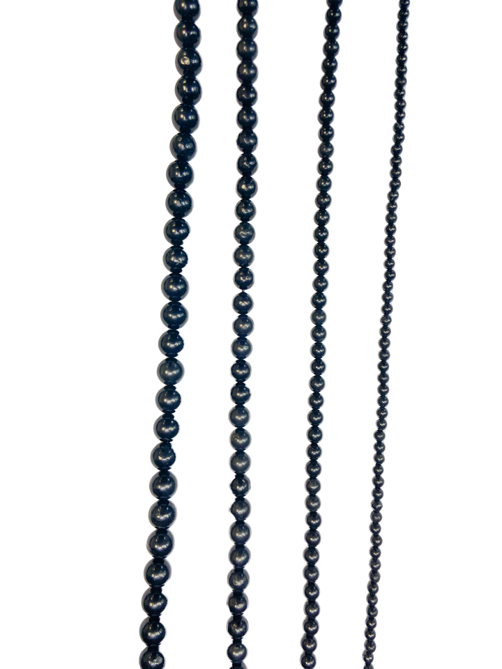 Geofossils Shungite AA Round String of Beads