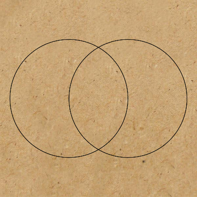 Sacred Geometry Wooden Crystal Grid Plate - Vesica Piscis