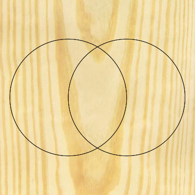 Sacred Geometry Wooden Crystal Grid Plate - Vesica Piscis
