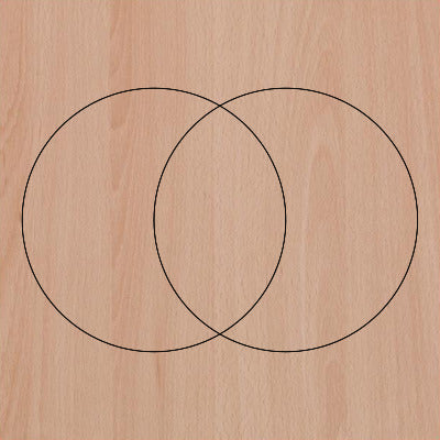 Sacred Geometry Wooden Crystal Grid Plate - Vesica Piscis