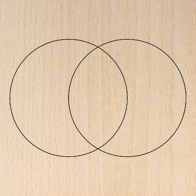 Sacred Geometry Wooden Crystal Grid Plate - Vesica Piscis