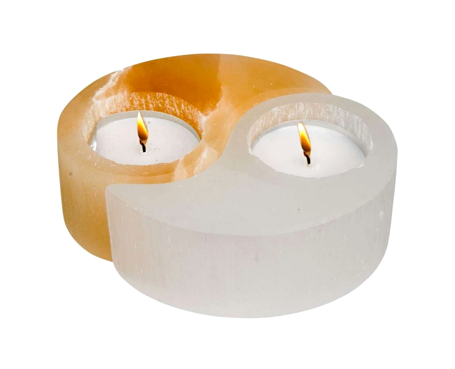 Selenite Yin Yang Tealight Holder